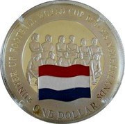 Cook Islands One Dollar Football World Cup. Netherlands 2001 RUNNER-UP FOOTBALL WORLD CUP 1974 1978 NETHERLANDS ONE DOLLAR coin reverse Cook Islands One Dollar Football World Cup. Netherlands 2001 RUNNER-UP FOOTBALL WORLD CUP 1974 1978 NETHERLANDS ONE DOLLAR coin reverse
