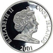 Cook Islands One Dollar (Football World Cup.Hungary) ELIZABETH II COOK ISLANDS 2001 coin obverse Cook Islands One Dollar (Football World Cup.Hungary) ELIZABETH II COOK ISLANDS 2001 coin obverse