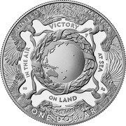 USA One Dollar Greatest Generation 2024 P UNITED STATES OF AMERICA E PLURIBUS UNUM VICTORY IN THE AIR AT SEA ON LAND WWII MEMORIAL ONE DOLLAR BS RG coin obverse USA One Dollar Greatest Generation 2024 P UNITED STATES OF AMERICA E PLURIBUS UNUM VICTORY IN THE AIR AT SEA ON LAND WWII MEMORIAL ONE DOLLAR BS RG coin obverse