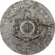 Niue One Dollar (Nantan Meteorite) NIUE ISLAND ONE DOLLAR PUBLIC SEAL OF NIUE ATUA NIUE TUKULAGI 2024 coin obverse Niue One Dollar (Nantan Meteorite) NIUE ISLAND ONE DOLLAR PUBLIC SEAL OF NIUE ATUA NIUE TUKULAGI 2024 coin obverse