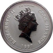 Cook Islands One Dollar (Princess Diana.) RDM 1 OZ SILVER 999 ELIZABETH II COOK ISLANDS 1997 coin obverse Cook Islands One Dollar (Princess Diana.) RDM 1 OZ SILVER 999 ELIZABETH II COOK ISLANDS 1997 coin obverse