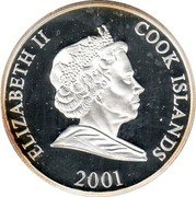 Cook Islands One Dollar (Second Place of FIFA World Cup 1966 1982 1986 2002.Germany) COOK ISLANDS ELIZABETH II coin obverse