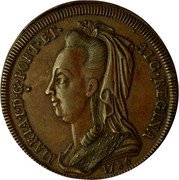 Portugal Peca (Maria I Widow Veil. Pattern) MARIA I D G PORT ET ALG REGINA coin obverse Portugal Peca (Maria I Widow Veil. Pattern) MARIA I D G PORT ET ALG REGINA coin obverse