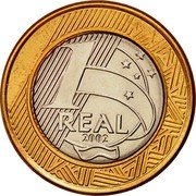 Brazil Real 100th Anniversary of the Birth of Juscelino Kubitschek 2002 KM# 656 1 REAL 2002 coin reverse Brazil Real 100th Anniversary of the Birth of Juscelino Kubitschek 2002 KM# 656 1 REAL 2002 coin reverse