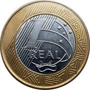 Brazil Real 40th Anniversary of the Central Bank 2005 KM# 668 1 REAL 2005 coin reverse Brazil Real 40th Anniversary of the Central Bank 2005 KM# 668 1 REAL 2005 coin reverse