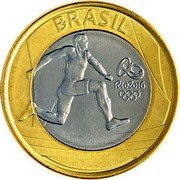 Brazil Real Olympic Games in Rio. Athletics 2014 KM# 687 BRASIL RIO 2016 coin obverse Brazil Real Olympic Games in Rio. Athletics 2014 KM# 687 BRASIL RIO 2016 coin obverse