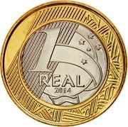Brazil Real Olympic Games in Rio. Paratriathlon 2014 KM# 689 1 REAL 2014 coin reverse Brazil Real Olympic Games in Rio. Paratriathlon 2014 KM# 689 1 REAL 2014 coin reverse