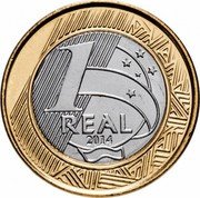 Brazil Real Olympic Games in Rio. Swimming 2014 KM# 688 1 REAL 2014 coin reverse Brazil Real Olympic Games in Rio. Swimming 2014 KM# 688 1 REAL 2014 coin reverse
