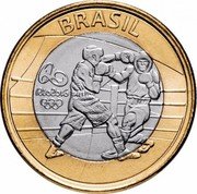 Brazil Real Olympic Games in Rio. Boxing 2016 KM# 724 BRASIL RIO 2016 coin obverse Brazil Real Olympic Games in Rio. Boxing 2016 KM# 724 BRASIL RIO 2016 coin obverse