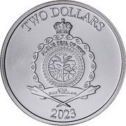 Niue Two Dollars (Tree of Life) TWO DOLLARS PUBLIC SEAL OF NIUE ATUA NIUE TUKULAGI 2023 coin obverse Niue Two Dollars (Tree of Life) TWO DOLLARS PUBLIC SEAL OF NIUE ATUA NIUE TUKULAGI 2023 coin obverse