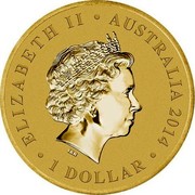 Australia 1 Dollar 100th Anniversary Australian Military Aviation 2014 ELIZABETH II AUSTRALIA 2014 1 DOLLAR IRB coin obverse Australia 1 Dollar 100th Anniversary Australian Military Aviation 2014 ELIZABETH II AUSTRALIA 2014 1 DOLLAR IRB coin obverse