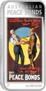 Australia 1 Dollar Australian Posters of World War I - Peace Bonds 2018 AUSTRALIAN PEACE BONDS "WELL BOY - YOU'RE DONE YOU BIT" WHAT WILL AUSTRALIA DO FOR YOU? BUY PEACE BONDS 1 OZ 999 SILVER P coin reverse Australia 1 Dollar Australian Posters of World War I - Peace Bonds 2018 AUSTRALIAN PEACE BONDS "WELL BOY - YOU'RE DONE YOU BIT" WHAT WILL AUSTRALIA DO FOR YOU? BUY PEACE BONDS 1 OZ 999 SILVER P coin reverse