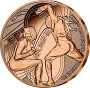 France 1/4 Euro (Olympic Games in Paris. Fencing) 2024 ESCRIME XXXIIIE OLYMPIADE - PARIS 2024 coin reverse France 1/4 Euro (Olympic Games in Paris. Fencing) 2024 ESCRIME XXXIIIE OLYMPIADE - PARIS 2024 coin reverse