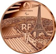France 1/4 Euro (Paralympic Games in Paris. Para Athletics) PARIS 2024 RF 1/4 EURO coin obverse France 1/4 Euro (Paralympic Games in Paris. Para Athletics) PARIS 2024 RF 1/4 EURO coin obverse