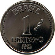 Brazil 1 Centavo (Coat of Arms. Prova) BRASIL PROVA 1 CENTAVO 1987 coin reverse Brazil 1 Centavo (Coat of Arms. Prova) BRASIL PROVA 1 CENTAVO 1987 coin reverse