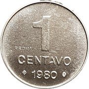 Brazil 1 Centavo (Prova) 1 PROVA CENTAVO 1980 coin reverse Brazil 1 Centavo (Prova) 1 PROVA CENTAVO 1980 coin reverse