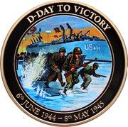 Cook Islands 1 Dollar (Elizabeth II Omaha Beach Landing) D-DAY TO VICTORY 6TH JUNE 1944-8TH MAY 1945 coin reverse Cook Islands 1 Dollar (Elizabeth II Omaha Beach Landing) D-DAY TO VICTORY 6TH JUNE 1944-8TH MAY 1945 coin reverse