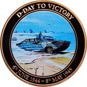 Cook Islands 1 Dollar (Elizabeth II Operation Dragun) D-DAY TO VICTORY 6TH JUNE 1944-8TH MAY 1945 coin reverse Cook Islands 1 Dollar (Elizabeth II Operation Dragun) D-DAY TO VICTORY 6TH JUNE 1944-8TH MAY 1945 coin reverse
