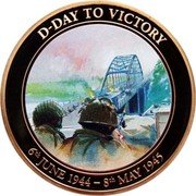 Cook Islands 1 Dollar (Elizabeth II The Battle Of Arnhem) D-DAY TO VICTORY 6TH JUNE 1944-8TH MAY 1945 coin reverse Cook Islands 1 Dollar (Elizabeth II The Battle Of Arnhem) D-DAY TO VICTORY 6TH JUNE 1944-8TH MAY 1945 coin reverse