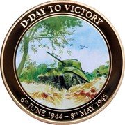 Cook Islands 1 Dollar (Elizabeth II The Battle Of Bocage) D-DAY TO VICTORY 6TH JUNE 1944-8TH MAY 1945 coin reverse Cook Islands 1 Dollar (Elizabeth II The Battle Of Bocage) D-DAY TO VICTORY 6TH JUNE 1944-8TH MAY 1945 coin reverse