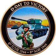 Cook Islands 1 Dollar (Elizabeth II The Battle of the Bulge) D-DAY TO VICTORY 6TH JUNE 1944-8TH MAY 1945 coin reverse Cook Islands 1 Dollar (Elizabeth II The Battle of the Bulge) D-DAY TO VICTORY 6TH JUNE 1944-8TH MAY 1945 coin reverse