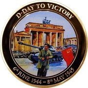 Cook Islands 1 Dollar (Elizabeth II The Fall Of Berlin) D-DAY TO VICTORY 6TH JUNE 1944-8TH MAY 1945 coin reverse Cook Islands 1 Dollar (Elizabeth II The Fall Of Berlin) D-DAY TO VICTORY 6TH JUNE 1944-8TH MAY 1945 coin reverse