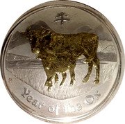 Australia 1 Dollar Year of the Ox. Elizabeth II 2009 P Proof YEAR OF THE OX P coin reverse Australia 1 Dollar Year of the Ox. Elizabeth II 2009 P Proof YEAR OF THE OX P coin reverse