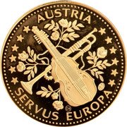 Austria 1 ECU (Arthur Schnitzler) AUSTRIA CHI SERVUS EUROPA coin reverse Austria 1 ECU (Arthur Schnitzler) AUSTRIA CHI SERVUS EUROPA coin reverse