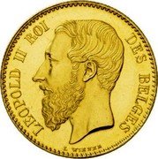 Belgium 1 Franc (Leopold II Pattern) LEOPOLD II ROI DES BELGES L WIENER coin obverse Belgium 1 Franc (Leopold II Pattern) LEOPOLD II ROI DES BELGES L WIENER coin obverse
