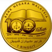 Malaysia 1 Ringgit (100th anniversary of Universiti Pendidikan Sultan Idris) 100 TAHUN 1 RINGGIT BANK NEGARA MALAYSIA UPSI SITC MPSI IPSI 1922 2022 coin obverse Malaysia 1 Ringgit (100th anniversary of Universiti Pendidikan Sultan Idris) 100 TAHUN 1 RINGGIT BANK NEGARA MALAYSIA UPSI SITC MPSI IPSI 1922 2022 coin obverse