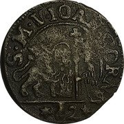 Italy 1 Soldo (12 Baggatini) (Giovanni Corner II) S M V IOAN CORN 12 coin obverse Italy 1 Soldo (12 Baggatini) (Giovanni Corner II) S M V IOAN CORN 12 coin obverse