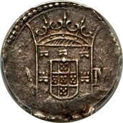 Malaysia 1 Tanga (Filipe III Goa mint. A M) A-M coin obverse Malaysia 1 Tanga (Filipe III Goa mint. A M) A-M coin obverse