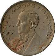 Brazil 10 Centavos (Getulio Vargas. Trial Strike) GETULIO VARGAS BRASIL coin obverse Brazil 10 Centavos (Getulio Vargas. Trial Strike) GETULIO VARGAS BRASIL coin obverse