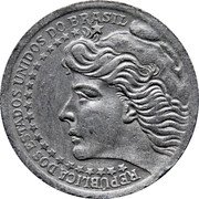 Brazil 10 Centavos (Pattern Strike) KM# Pn386 REPUBLICA DOS ESTADOS UNIDOS DO BRASIL coin obverse