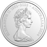 Australia 10 Cents In the name of Elizabeth II. 2nd Portrait.Lyrebird. 2024  BU in Change of Monarch Set ELIZABETH II 1952 - 2022 AUSTRALIA 2024 coin obverse Australia 10 Cents In the name of Elizabeth II. 2nd Portrait.Lyrebird. 2024  BU in Change of Monarch Set ELIZABETH II 1952 - 2022 AUSTRALIA 2024 coin obverse