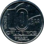 Brazil 10 Cruzeiros (Rubber Tapper. Prova) KM# Pr33 10 CRUZEIROS BRASIL PROVA coin obverse Brazil 10 Cruzeiros (Rubber Tapper. Prova) KM# Pr33 10 CRUZEIROS BRASIL PROVA coin obverse
