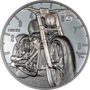 Cook Islands 10 Dollars (Chares III Motorbike) 2 3 4 6 7 8 X 1000 RPM RIDE ON coin reverse