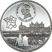 Cook Islands 10 Dollars (Charles III Chateau De Chambord) THE CHÂTEAU DE CHAMBORD, LOCATED IN THE LOIRE VALLEY IN THE CENTRE OF FRANCE, IS ONE OF THE MOST RECOGNISABLE CASTLES IN THE WORLD, ITS DISTINCTIVE FRENCH RENAISSANCE ARCHITECTURE BLENDS TRADITIONAL MEDIEVAL FORMS WITH CLASSICAL RENAISSANCE STRUCTURES. CONSTRUCTED BY KING FRANCIS I IN THE FIRST HALF OF THE 16TH CENTURY AS A HUNTING LODGE, THE BUILDING IS CONSIDERED THE LARGEST AND MOST MAGNIFICIENT OF ALL LOIRE CASTLES. 10 DOLLARS CHARLES III DT COOK ISLANDS coin obverse