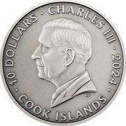 Cook Islands 10 Dollars (Charles III The Book of Souls) 10 DOLLARS CHARLES III 2024 DT COOK ISLANDS coin obverse