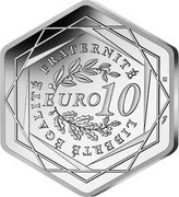 France 10 Euro 2024 Summer Olympics in Paris. Box 2023 LIBERTÉ ÉGALITÉ FRATERNITÉ EURO 10 coin reverse