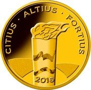 Brazil 10 Reais Olympic Games in Rio. Olympic Torch 2016 Proof KM# 733 CITIUS ALTIUS FORTIUS 2016 coin reverse Brazil 10 Reais Olympic Games in Rio. Olympic Torch 2016 Proof KM# 733 CITIUS ALTIUS FORTIUS 2016 coin reverse