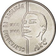 Brazil 100 Cruzados (100th Anniversary of the Abolition of Slavery. Prova) KM# PRA26 CENTENÁRIO DA ABOLIÇÃO 1888 1988 AXÉ coin reverse Brazil 100 Cruzados (100th Anniversary of the Abolition of Slavery. Prova) KM# PRA26 CENTENÁRIO DA ABOLIÇÃO 1888 1988 AXÉ coin reverse