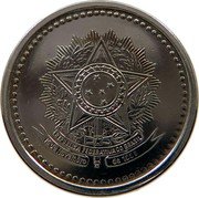 Brazil 100 Cruzeiros Coat of Arms. Prova 1985  REPÚBLICA FEDERATIVA DO BRASIL 15 DE NOVEMBRO DE 1889 coin obverse Brazil 100 Cruzeiros Coat of Arms. Prova 1985  REPÚBLICA FEDERATIVA DO BRASIL 15 DE NOVEMBRO DE 1889 coin obverse