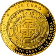 Spain 100 Euro IV Centenary of the Centen 2023 M Proof 100 EURO M JOYAS DEL MUSEO CASA DE LA MONEDA HISPANIARVM REX 1623 coin reverse