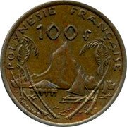 France 100 Francs (French Polynesia) POLYNESIE FRANÇAISE A GUZMAN 100 F coin reverse France 100 Francs (French Polynesia) POLYNESIE FRANÇAISE A GUZMAN 100 F coin reverse
