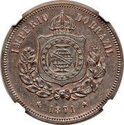 Brazil 100 Reis (Pattern Coin) KM# Pn144 IMPÉRIO DO BRAZIL 1871 coin obverse Brazil 100 Reis (Pattern Coin) KM# Pn144 IMPÉRIO DO BRAZIL 1871 coin obverse