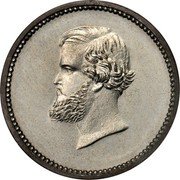 Brazil 100 Reis Pedro II Trial Strike 1865 KM# PnA126 coin obverse Brazil 100 Reis Pedro II Trial Strike 1865 KM# PnA126 coin obverse