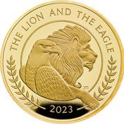 UK 1000 Pounds (Charles III The Lion and The Eagle.) THE LION AND THE EAGLE JM 2023 coin reverse UK 1000 Pounds (Charles III The Lion and The Eagle.) THE LION AND THE EAGLE JM 2023 coin reverse