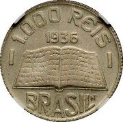 Brazil 1000 Reis (Jose de Anchieta Pattern) KM# Pn304 1.000 RÉIS 1938 BRASIL WT coin obverse Brazil 1000 Reis (Jose de Anchieta Pattern) KM# Pn304 1.000 RÉIS 1938 BRASIL WT coin obverse