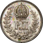 Brazil 10000 Reis (Pedro II Pattern Coin) KM# Pn59 P.II coin reverse Brazil 10000 Reis (Pedro II Pattern Coin) KM# Pn59 P.II coin reverse